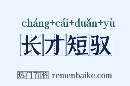长才短驭是什么意思的图片